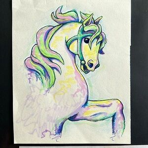 Original horse sketch illustration